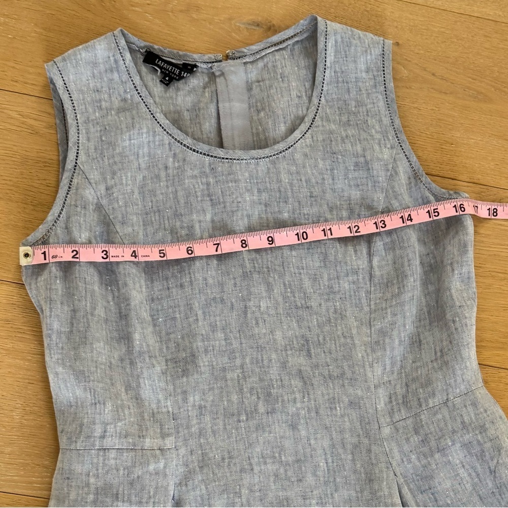 Lafayette 148 New York Linen Maxi Dress Size 4 - Picture 7 of 10